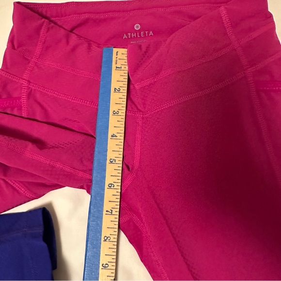 Women’s  Athleta  DOBBY BE FREE KNICKER Leggings (2)  Purple & Pink size XXS(b5 - Picture 16 of 16